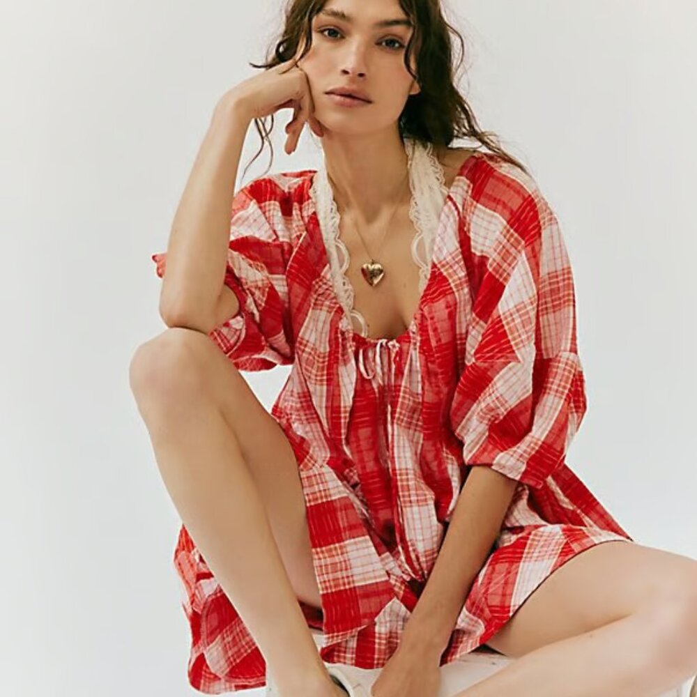 071 Free People Bop Around Romper NWOT Oversized Size XS - Picture 2 of 8